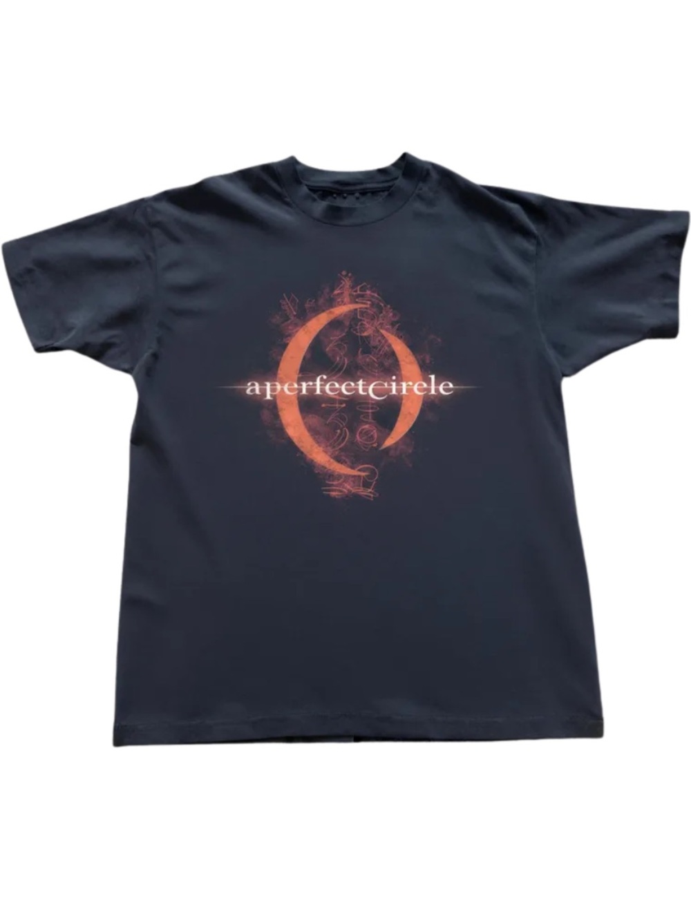 Black T-Shirt with Orange Band Logo